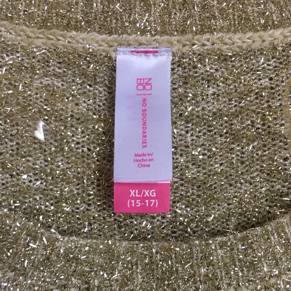 No Boundaries glittery sweater
